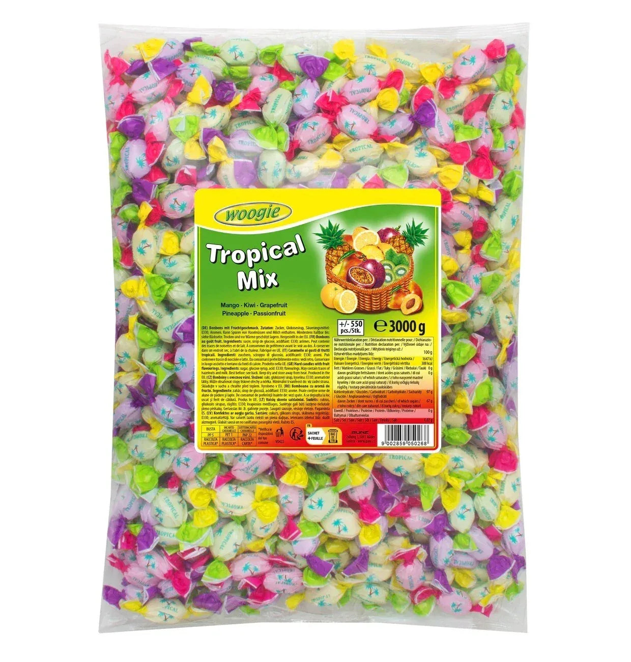 Woogie Bonbons Tropical Mix Fruchtgeschmack 3000g - Schokobote.de