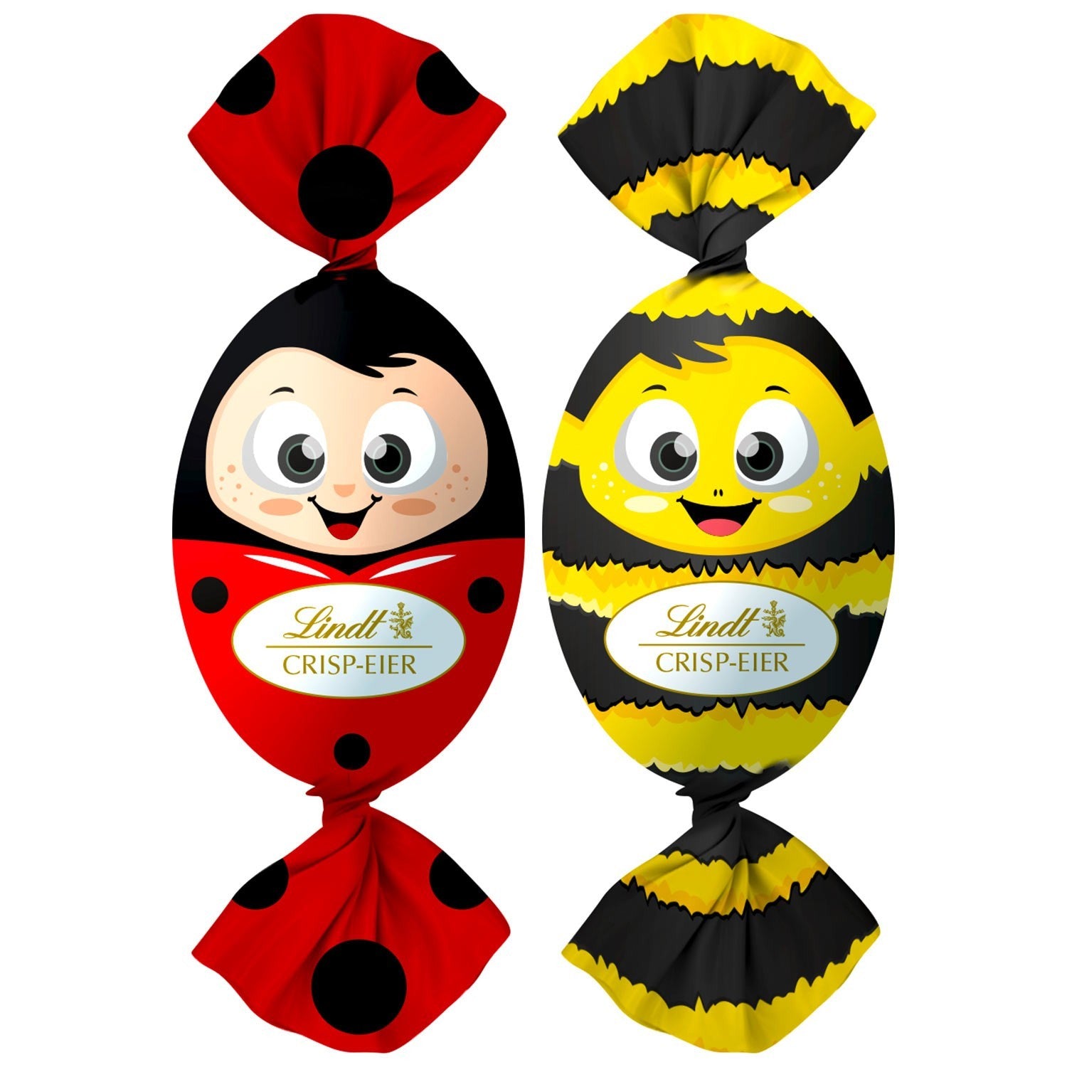 Lindt Crisp Eier Kids aus Vollmilchschokolade und Nusscreme 86g