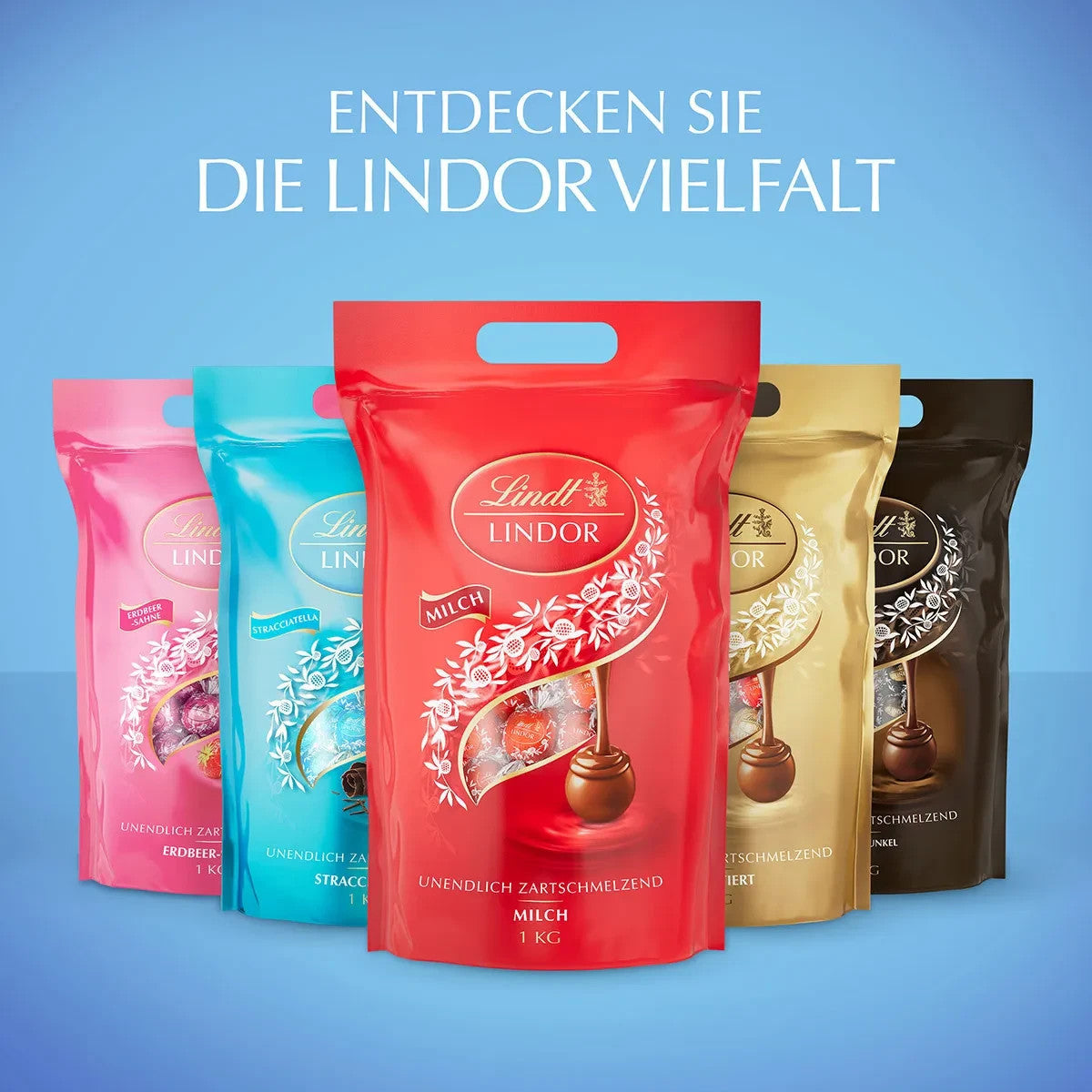 Lindt LINDOR Kugeln Stracciatella weisse Schokolade 1000 g