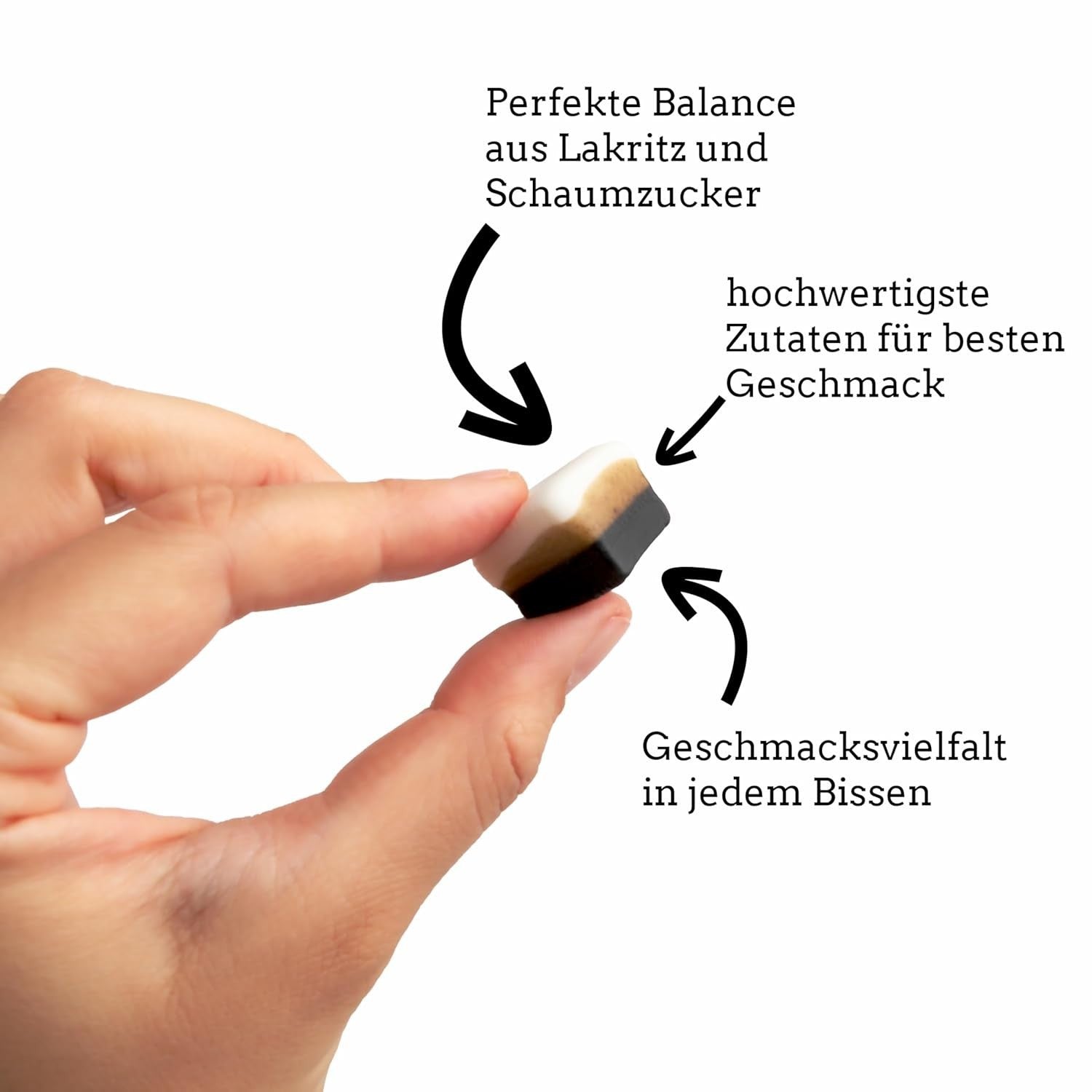 Lühders Lakritz Fruchtgummi Würfel Schaum 500g