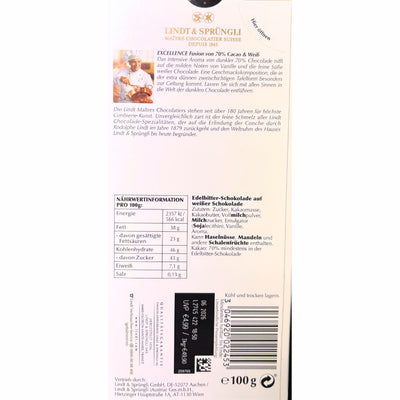 Lindt Excellence Fusion 70% Kakao & Weiße Schokolade | Zwei Schichten 100g