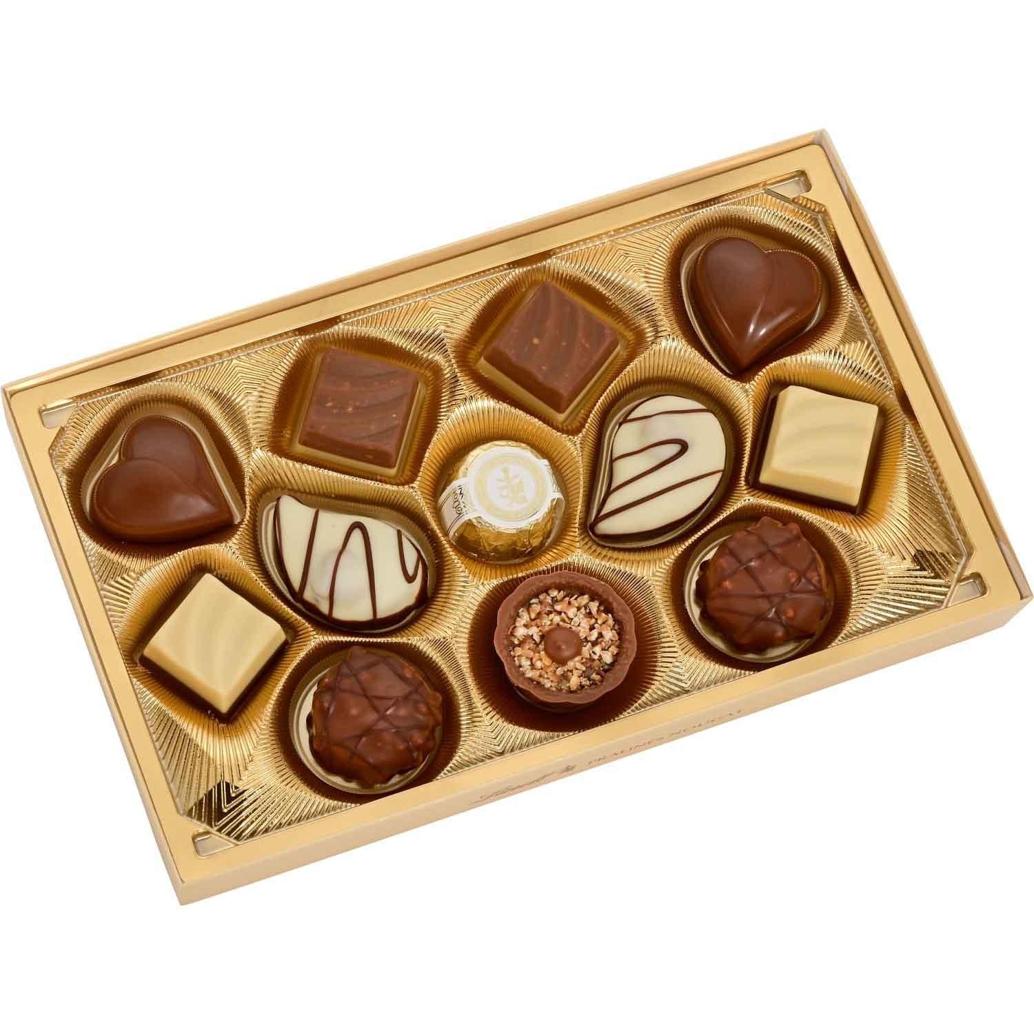 Lindt Pralinés Nougat Pralinenmischung 125g Geschenkpackung - Schokobote.de