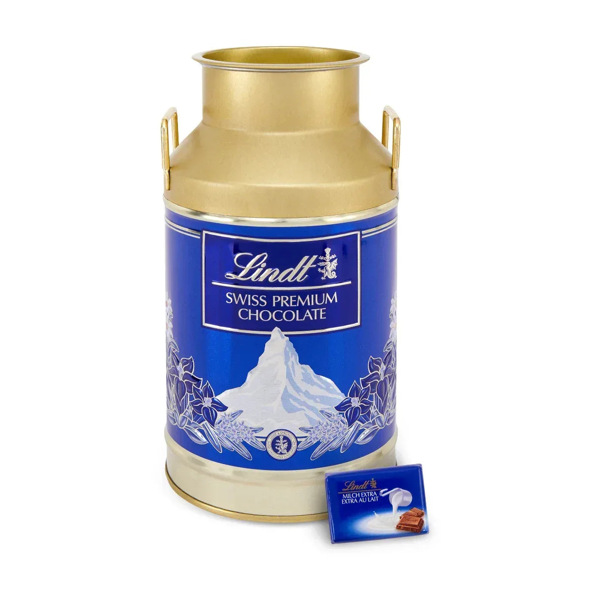 Lindt Milchkanne 350g Napolitains Milch & Milch-Nuss Geschenkdose - Schokobote.de