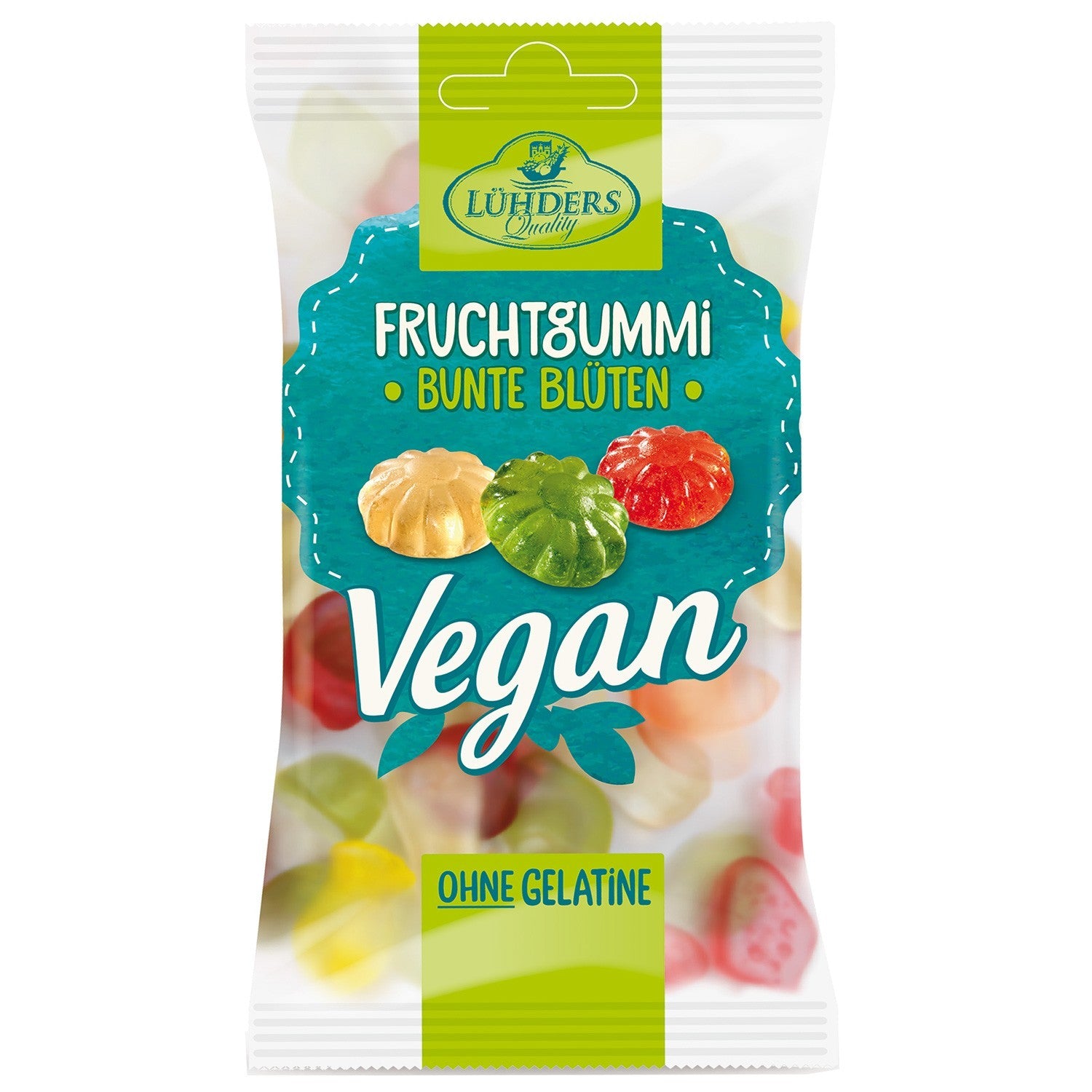 Lühders Vegan Fruchtgummi Bunte Blüten 80g