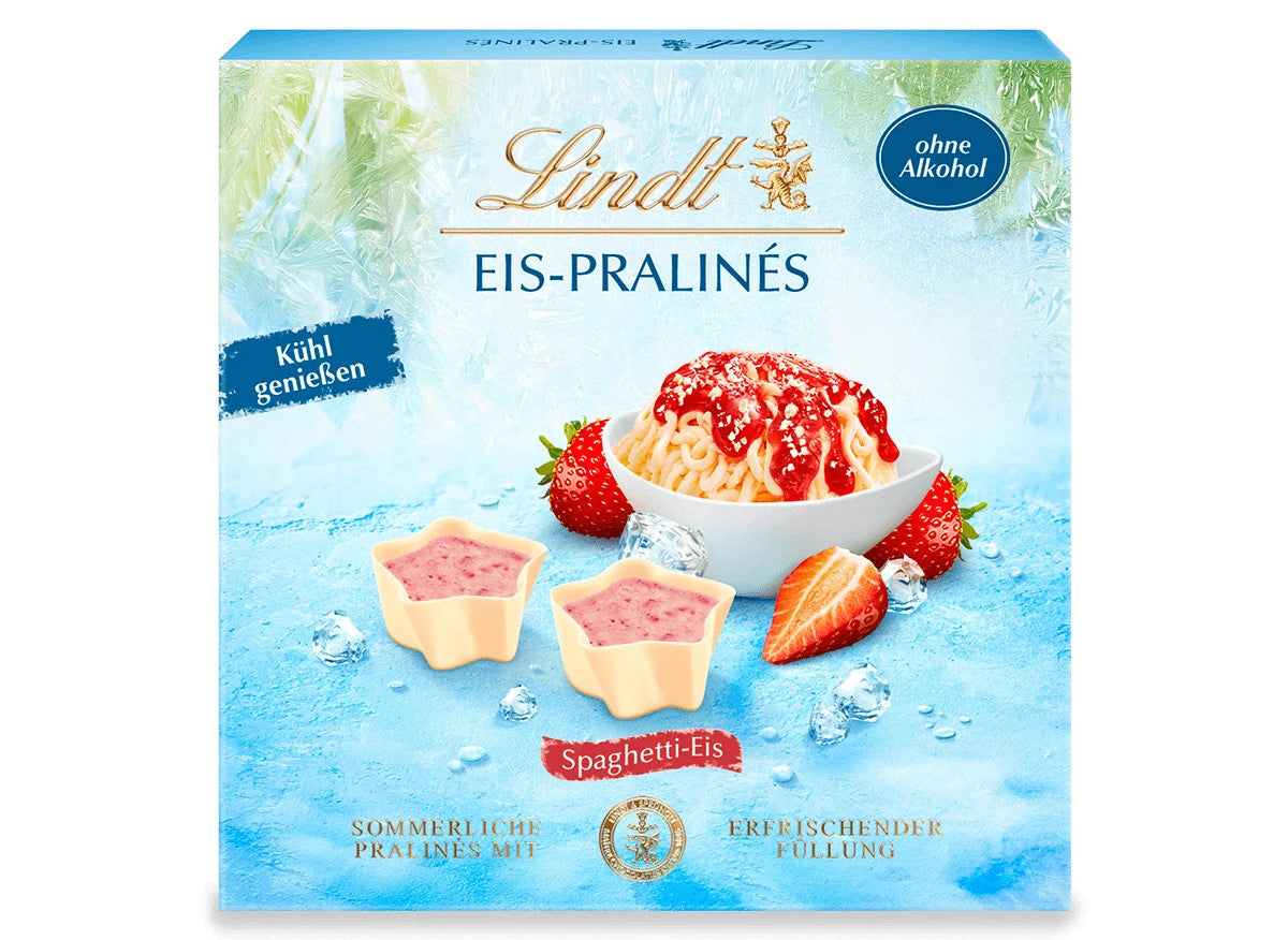 Lindt Spaghetti Eis Pralinen Erdbeer weiße Schokolade, 80g