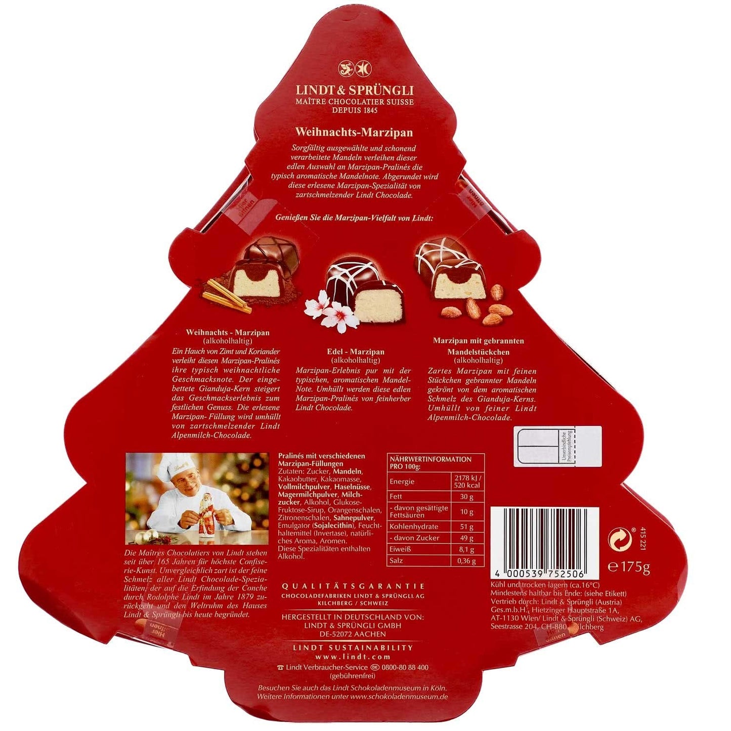 Lindt Weihnachts-Marzipan-Selection 175g