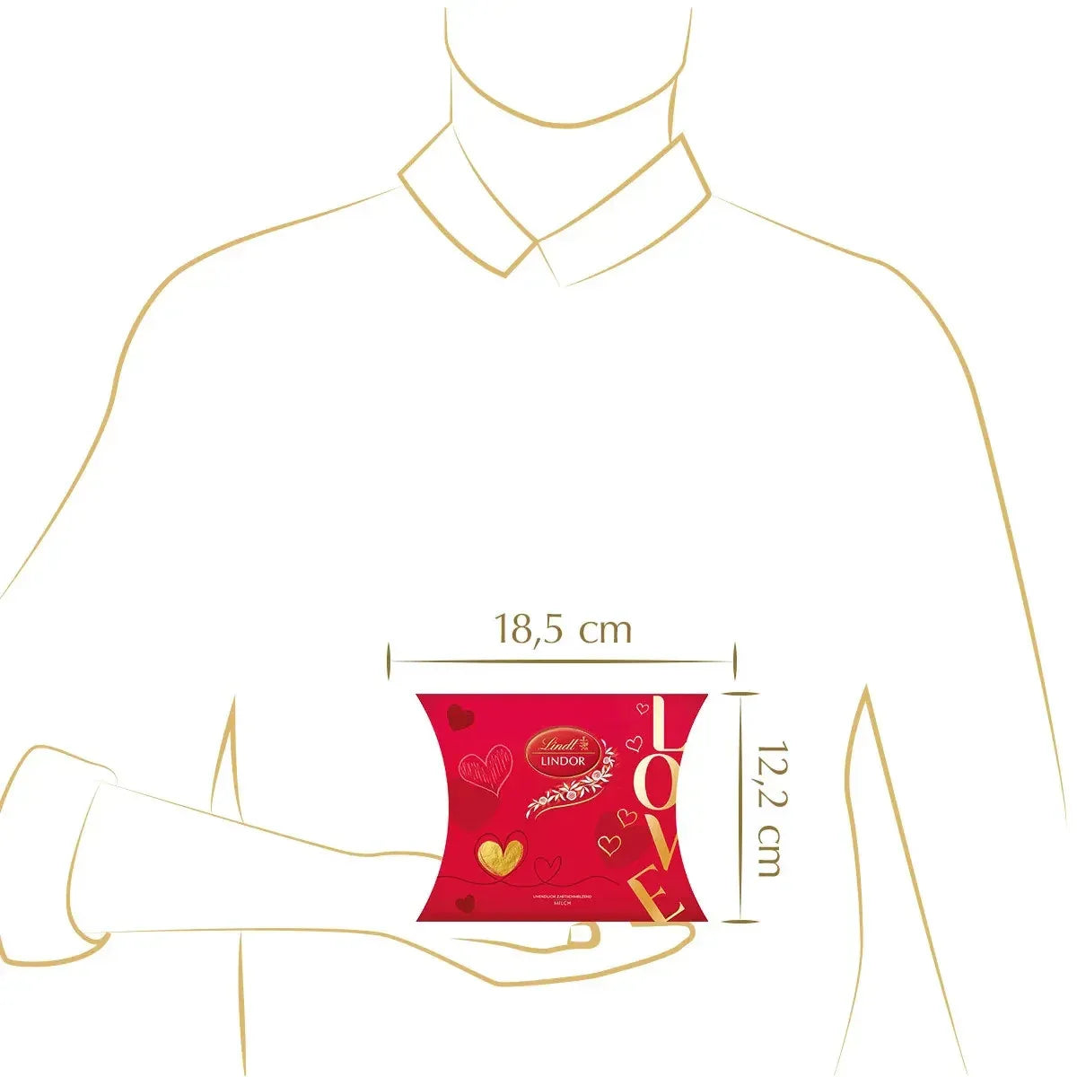 Lindt Lindor Pralinen Milch Valentinstag Kissen 162g - Schokobote.de