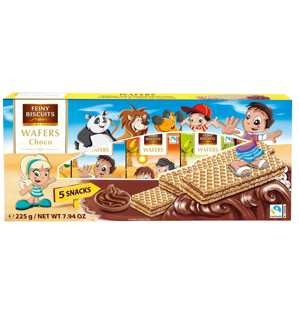 Feiny Biscuits Kinder Waffeln Kakaocreme 5x45g Kakao, 225g