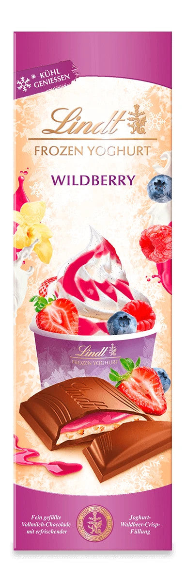 Lindt Vollmilchschokolade Frozen Yoghurt Wildberry 100 g