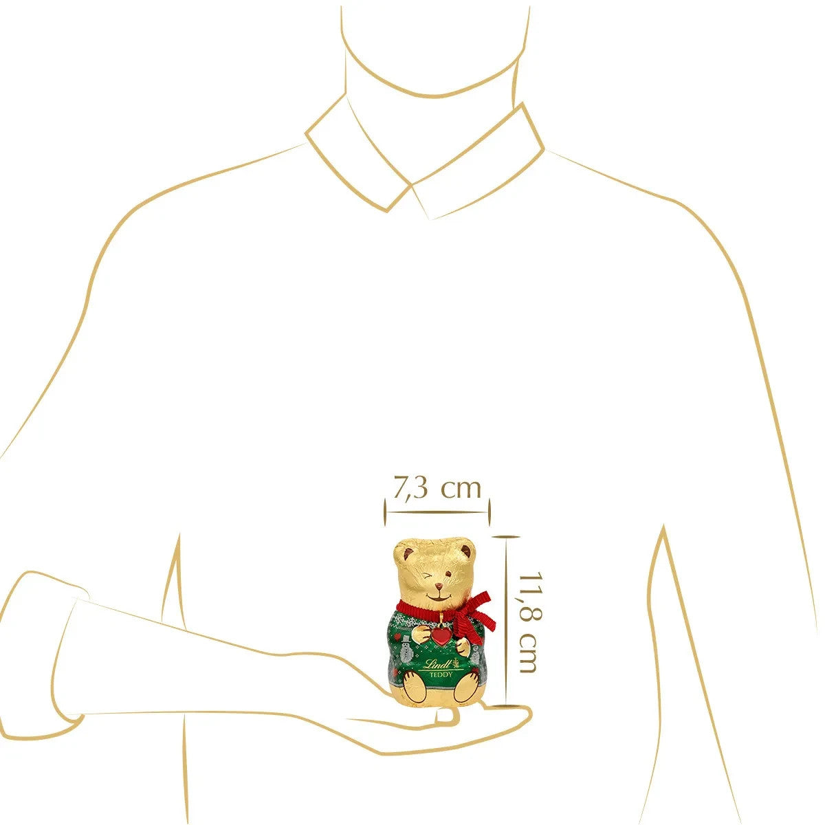 Lindt TEDDY Pullover Blau oder Grün, 100g