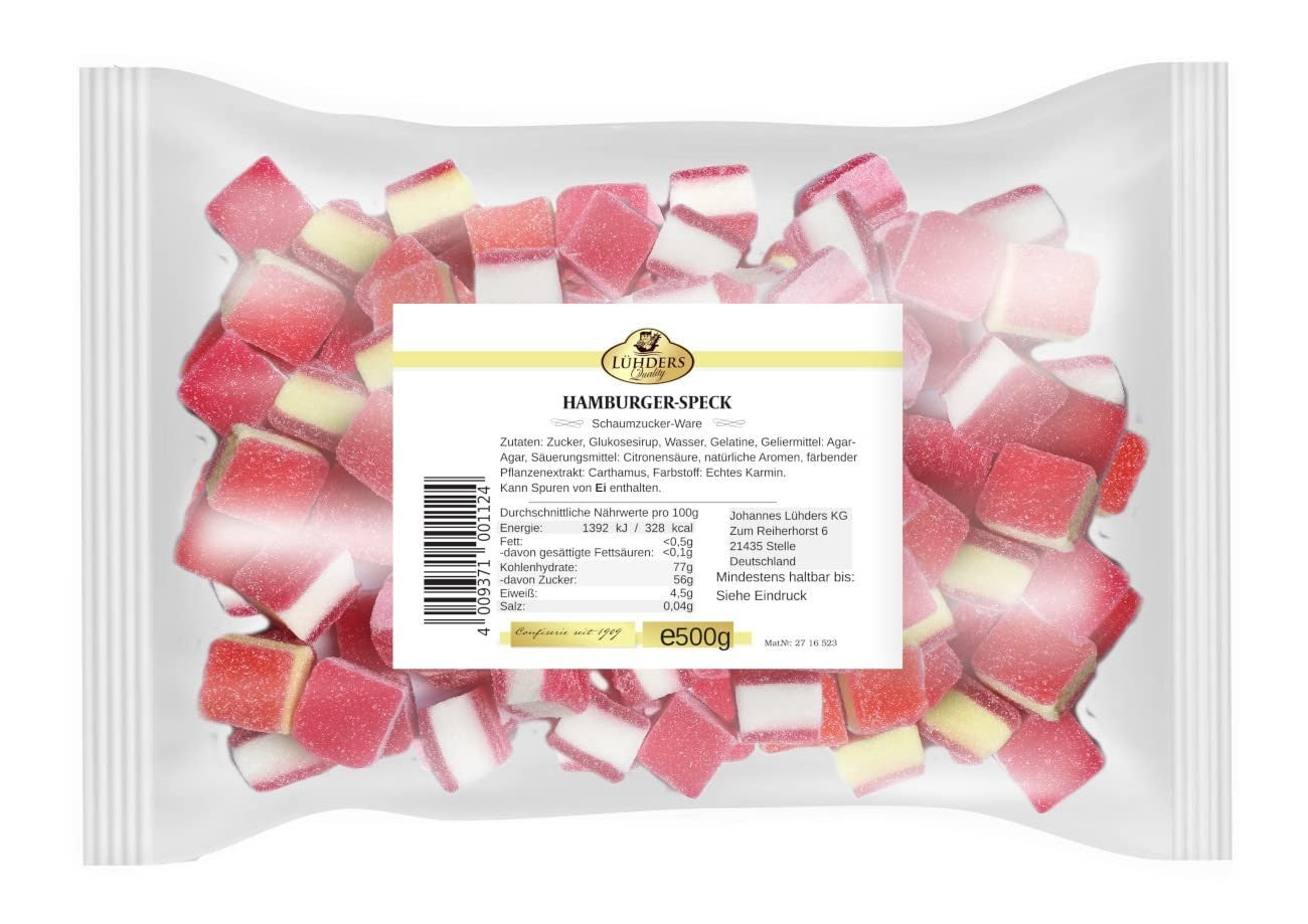 Lühders Fruchtgummi Hamburger Speck 500g