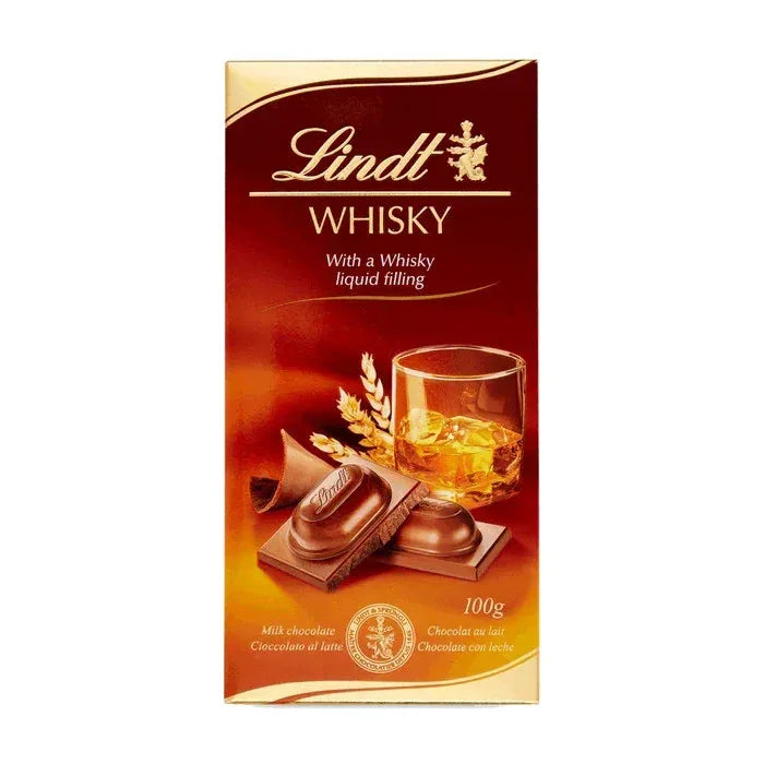 Lindt Vollmilch Schokolade Whisky Füllung 100g Tafel - Schokobote.de