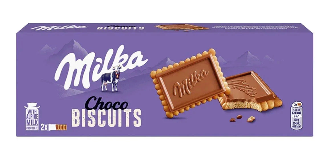 Milka Choco Biscuit Butterkekse Alpenmilchschokolade 150g - Schokobote.de