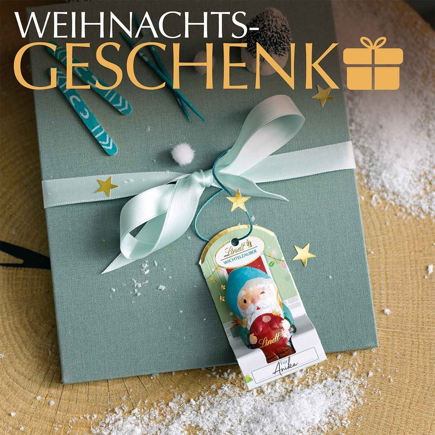 Lindt Santa Glamour Mini Weihnachtsmann in glamouröser Erscheinung 50g