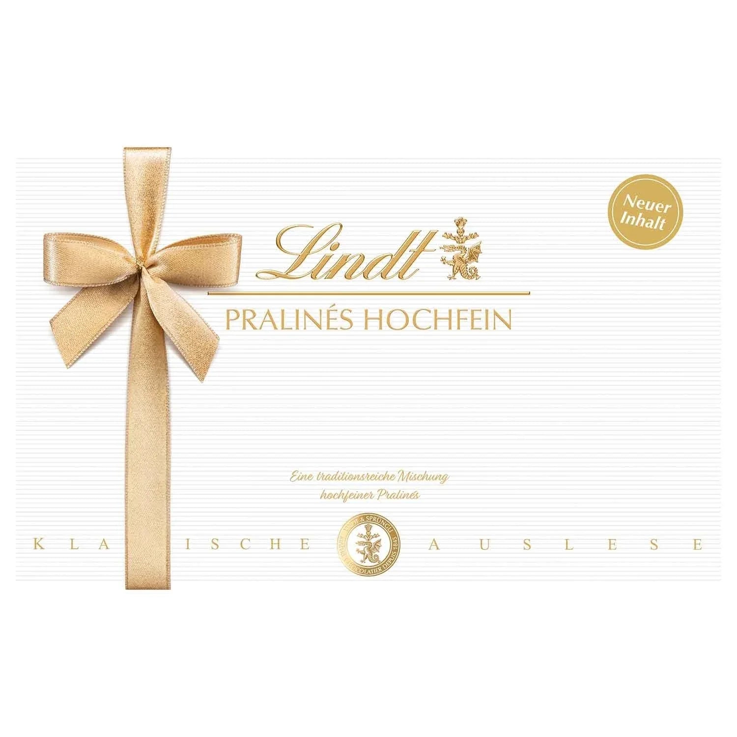 Lindt Pralinen Hochfein 200g Packung - Schokobote.de
