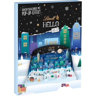Lindt HELLO Adventskalender Pop Up 2025 | 243g | Adventskalender |Weihnachtszeit