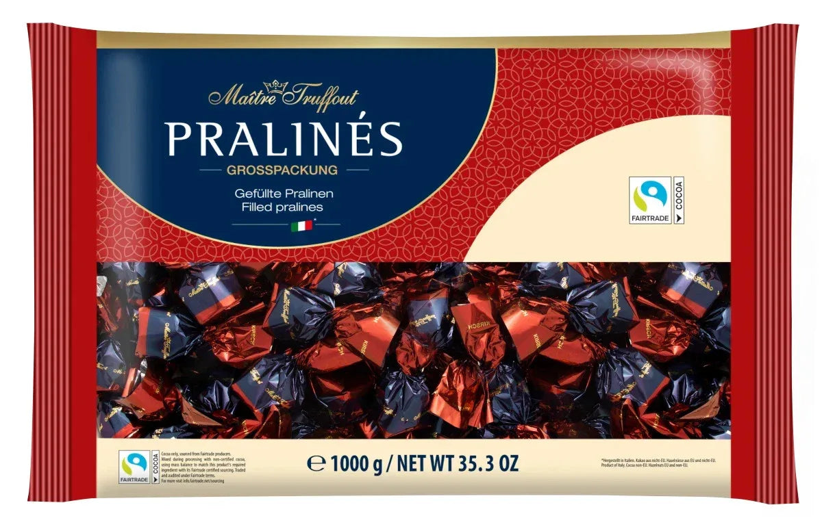 Maitre Truffout Pralinen Zartbitterschokolade Kirsch Likör 1kg - Schokobote.de