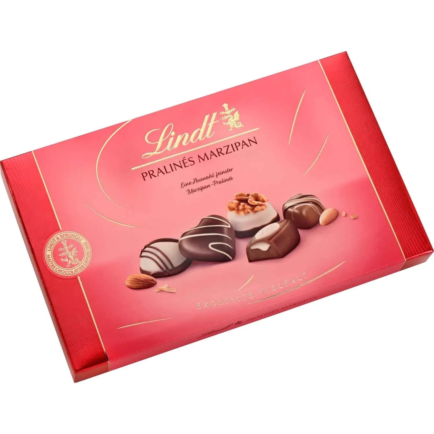 Lindt Pralinés Marzipan Pralinenmischung 125g Geschenkpackung - Schokobote.de