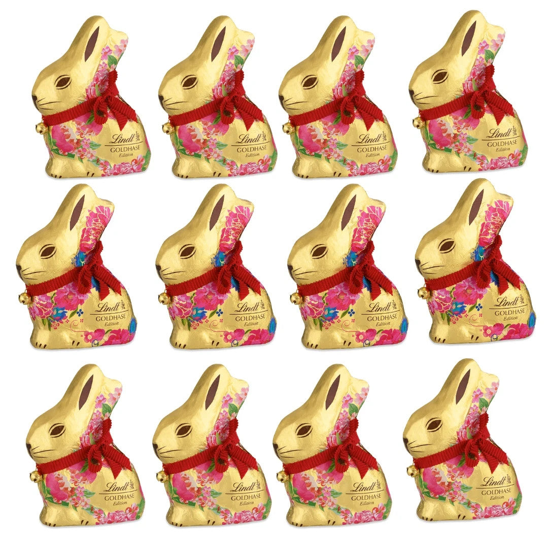 Lindt Goldhase Vollmilch Blumen Edition 12x200g Alpenmilch Schokolade