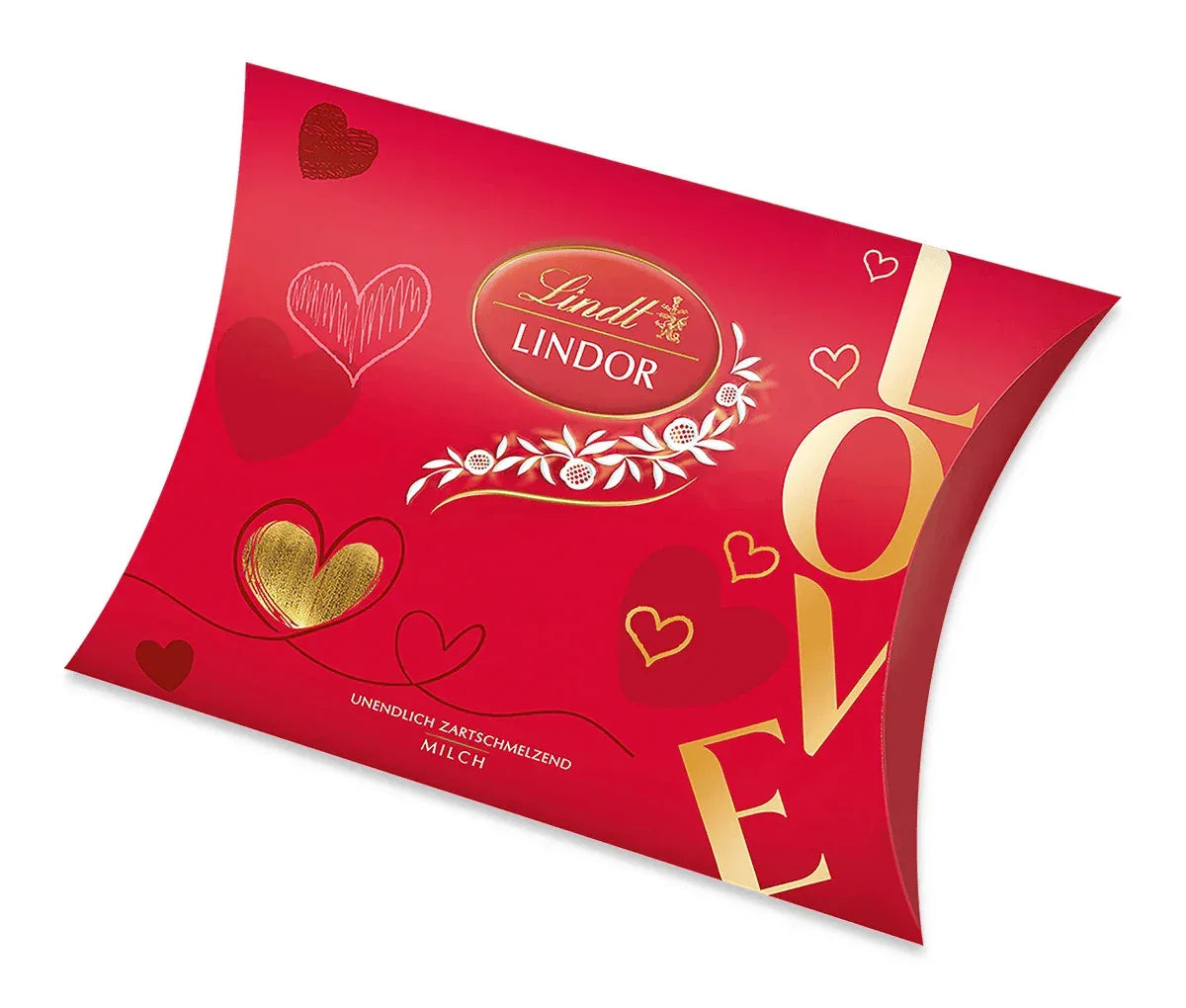 Lindt Lindor Pralinen Milch Valentinstag Kissen 162g - Schokobote.de