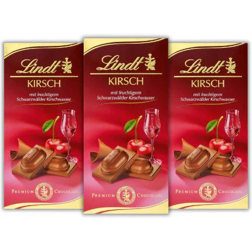 Lindt Kirsch Vollmilch Tafel 3x 100g - Schokobote.de
