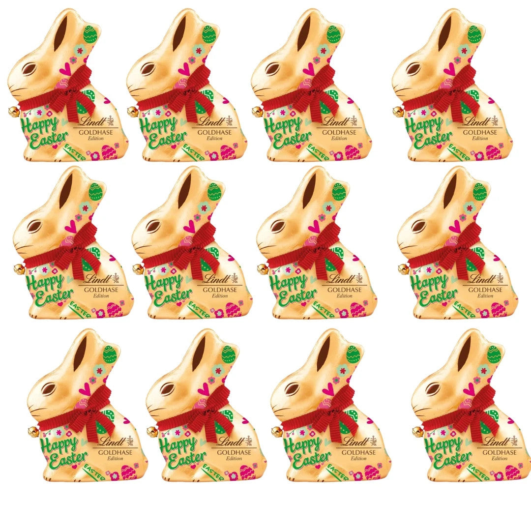 Lindt Goldhase Vollmilch Message Edition 12x200g Alpenmilch Schokolade