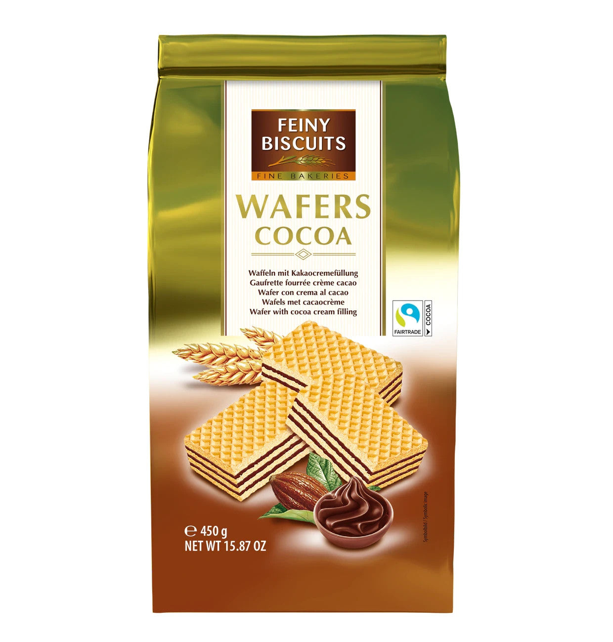 Feiny Biscuits Waffeln Kakaocremefüllung  Kakaowaffeln 450g