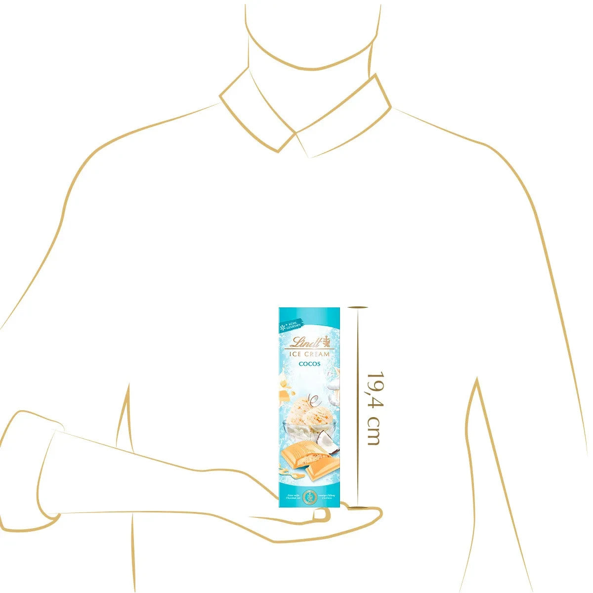 Lindt Weisse Schokolade Cocos Kokoscreme 100g