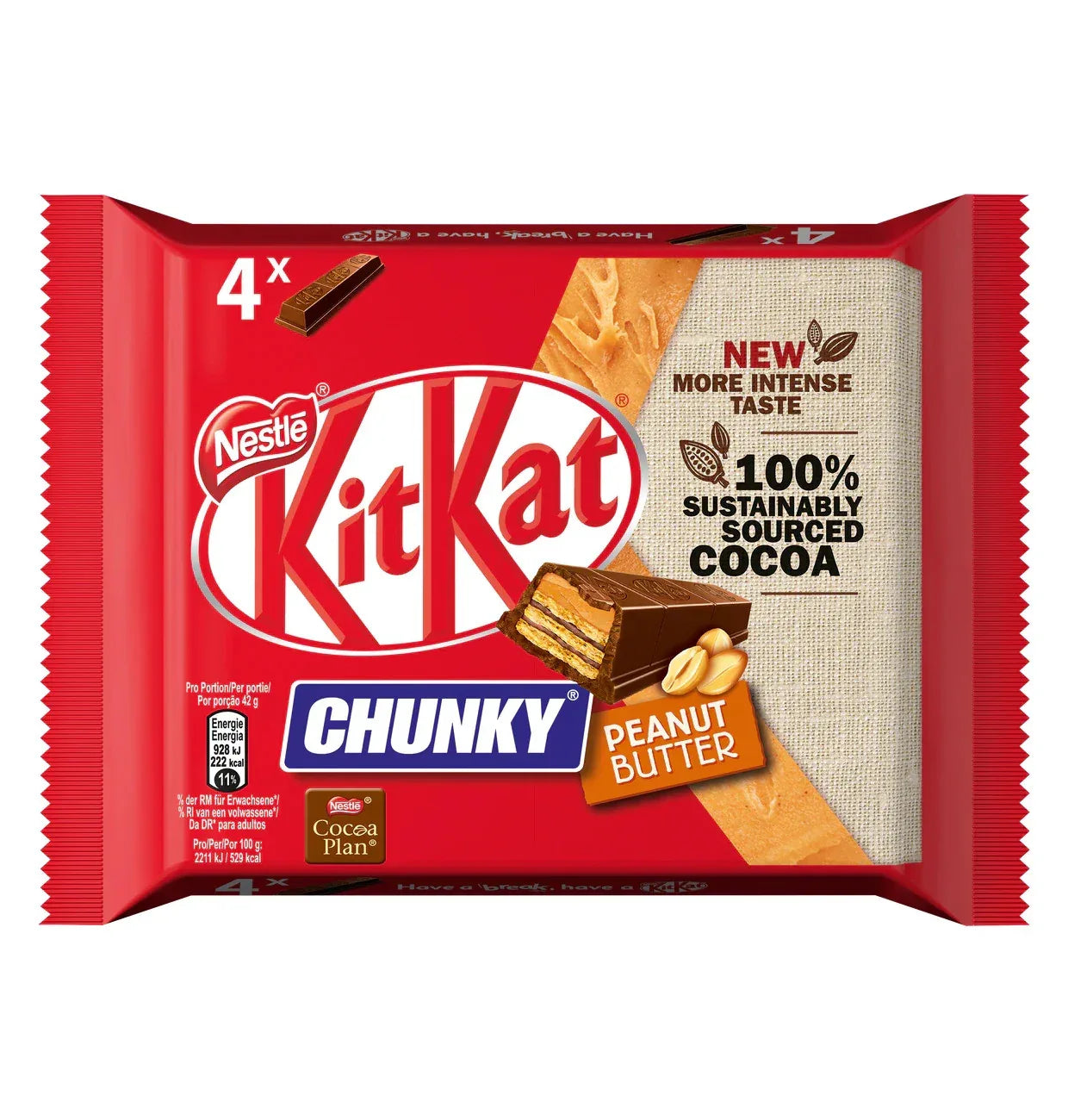 KitKat Chunky Peanut Butter Knusperwaffel 4x42g - Schokobote.de