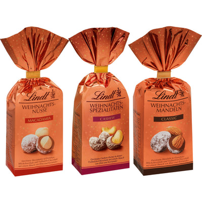 Lindt Weihnachts-Nüsse 100g • Mandeln, Macadamia & Cashew • Schokolade Xmas