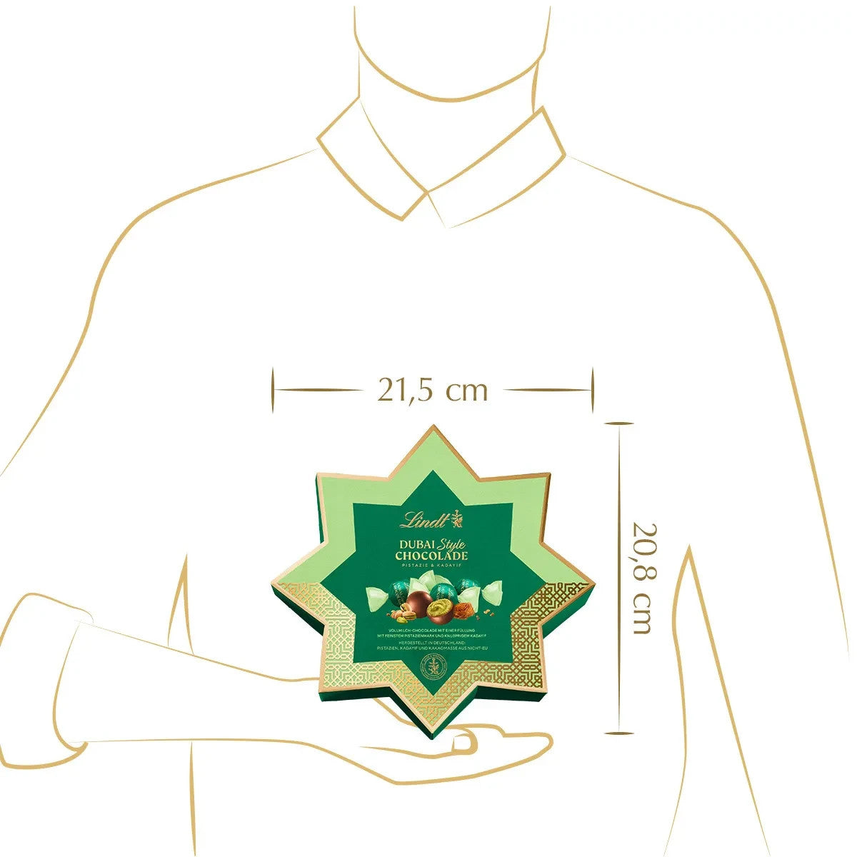 Lindt Dubai Style Chocolade Stern Milch, 149g