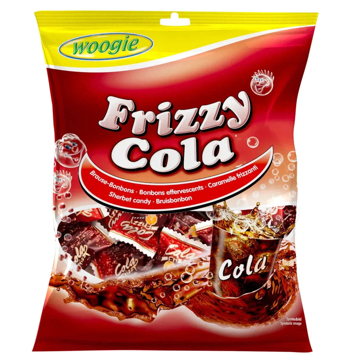 Woogie Bonbons Frizzy Cola Brausefüllung 170g Hartkaramellen - Schokobote.de