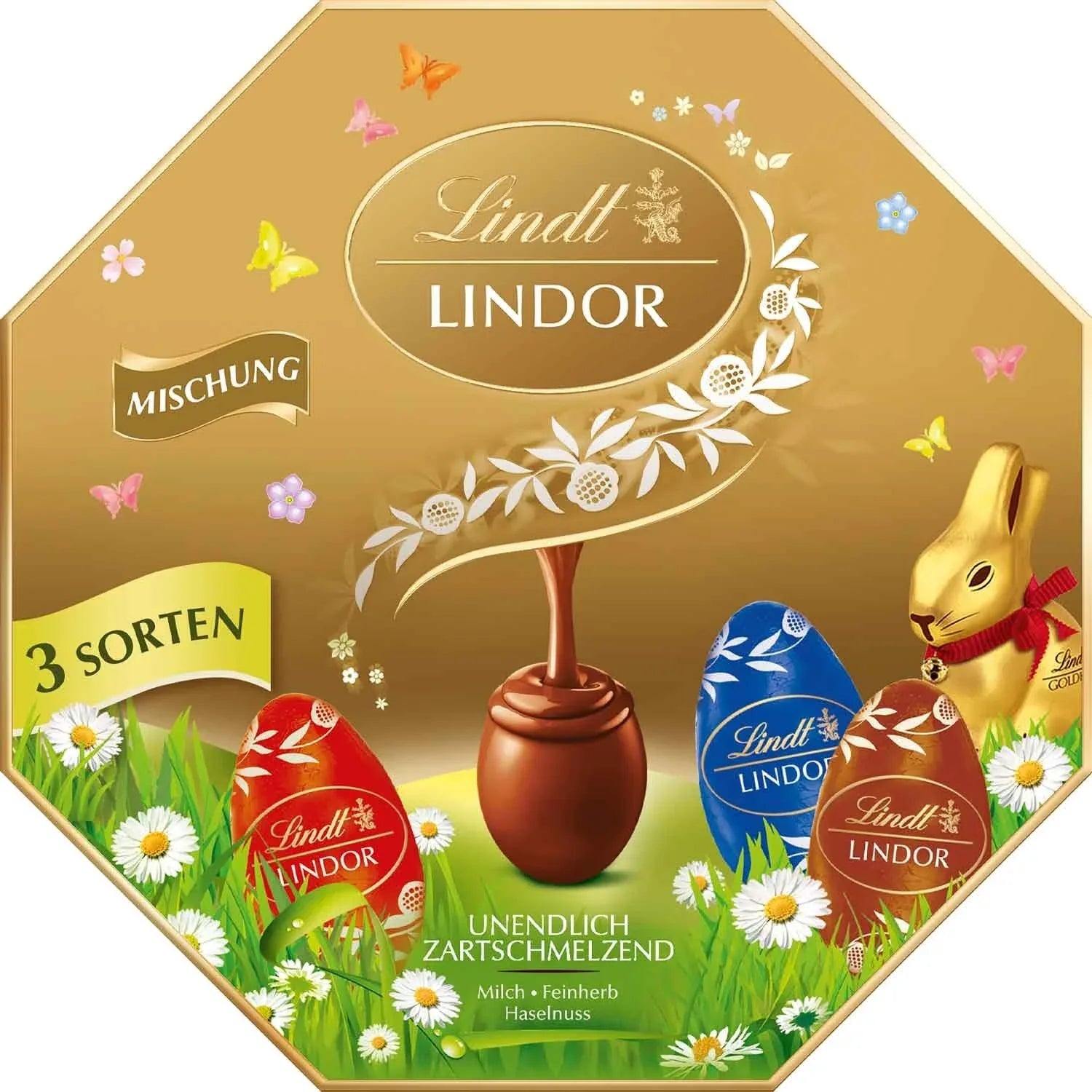 Lindt Lindor Eier Mischung Kassette 144g - Schokobote.de