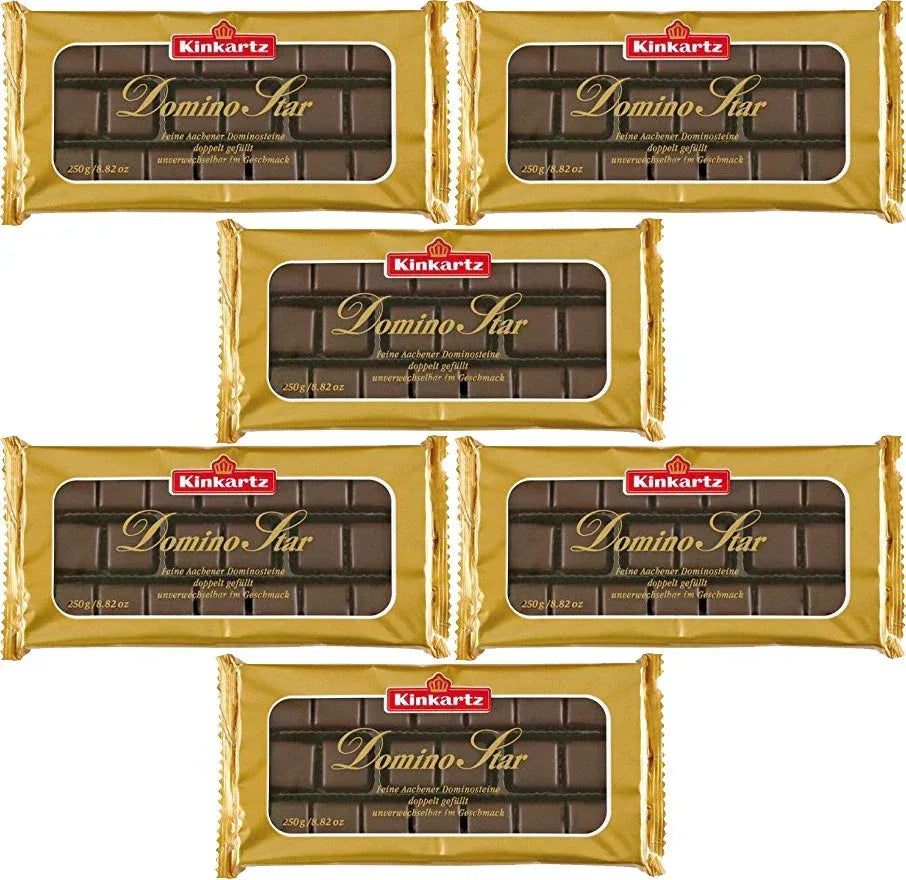 Kinkartz Aachener Dominosteine Zartbitter 6x250g 1,5kg Domino Star - Schokobote.de