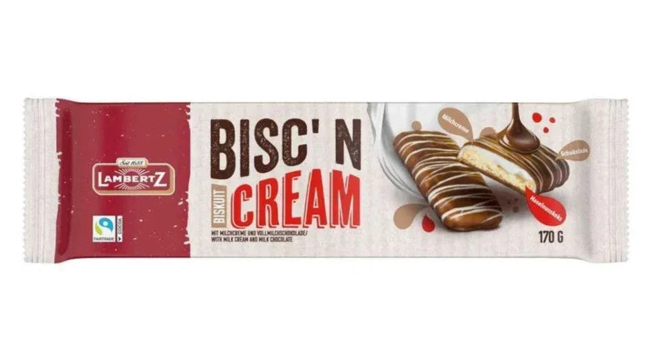 Lambertz Bisc'n Gebäck Cream, Milchcreme Haselnus 170g - Schokobote.de
