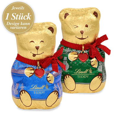 Lindt TEDDY Pullover Blau oder Grün, 100g