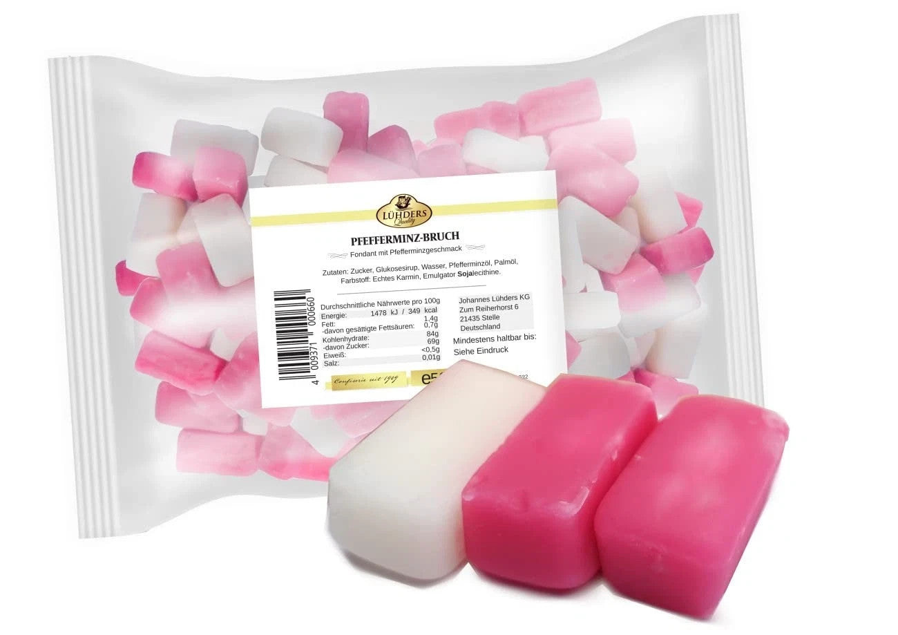 Lühders Pfefferminzbruch Pfefferminz rosa weiß 500 g
