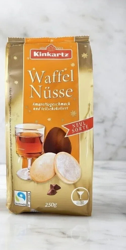 Kinkartz Waffel Nüsse Waffeleier Eierlikör- & Amaretto-Creme je 250g - Schokobote.de