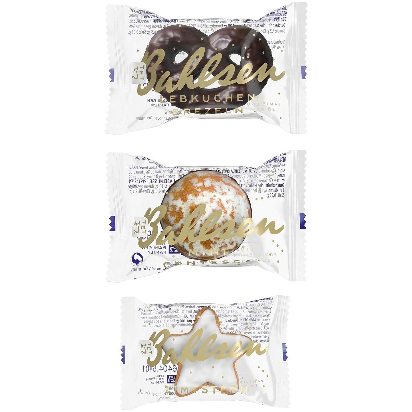 Bahlsen Winter Mix Dreierlei weihnachtliches leckeres Gebäck 1030g