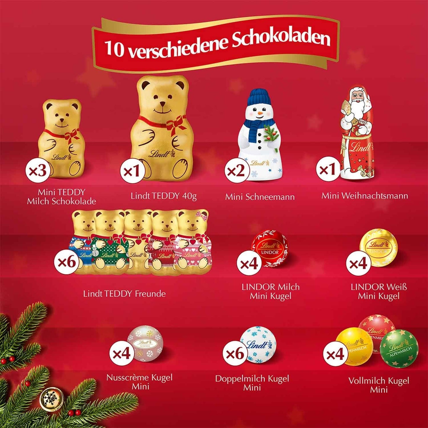 Lindt Teddy Wimmelbild Adventskalender 265g