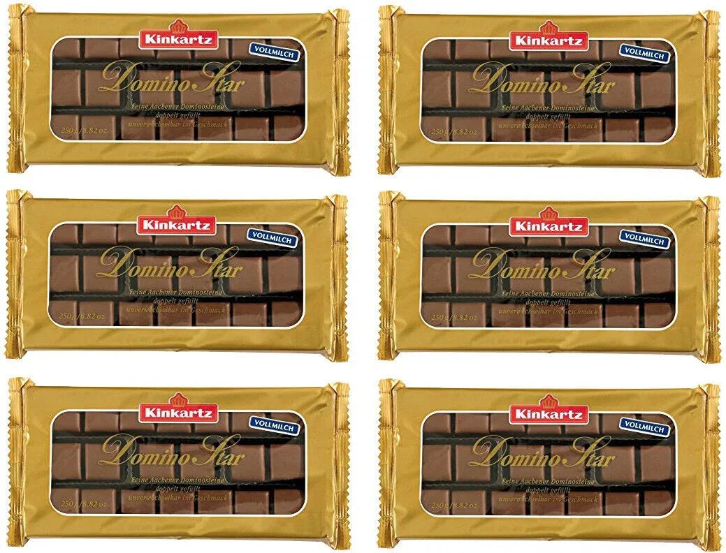 Kinkartz Domino Star Vollmilch Feine Aachener Dominosteine 6x 250g - Schokobote.de
