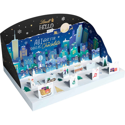 Lindt HELLO Adventskalender Pop Up 2025 | 243g | Adventskalender |Weihnachtszeit