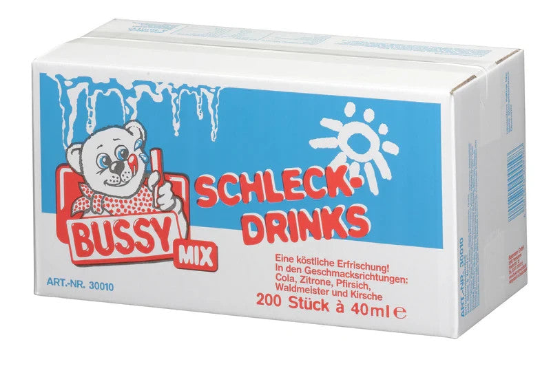 BUSSY Wassereis Mix 200x40ml Kirsche Pfirsich Waldmeister Cola Zitrone