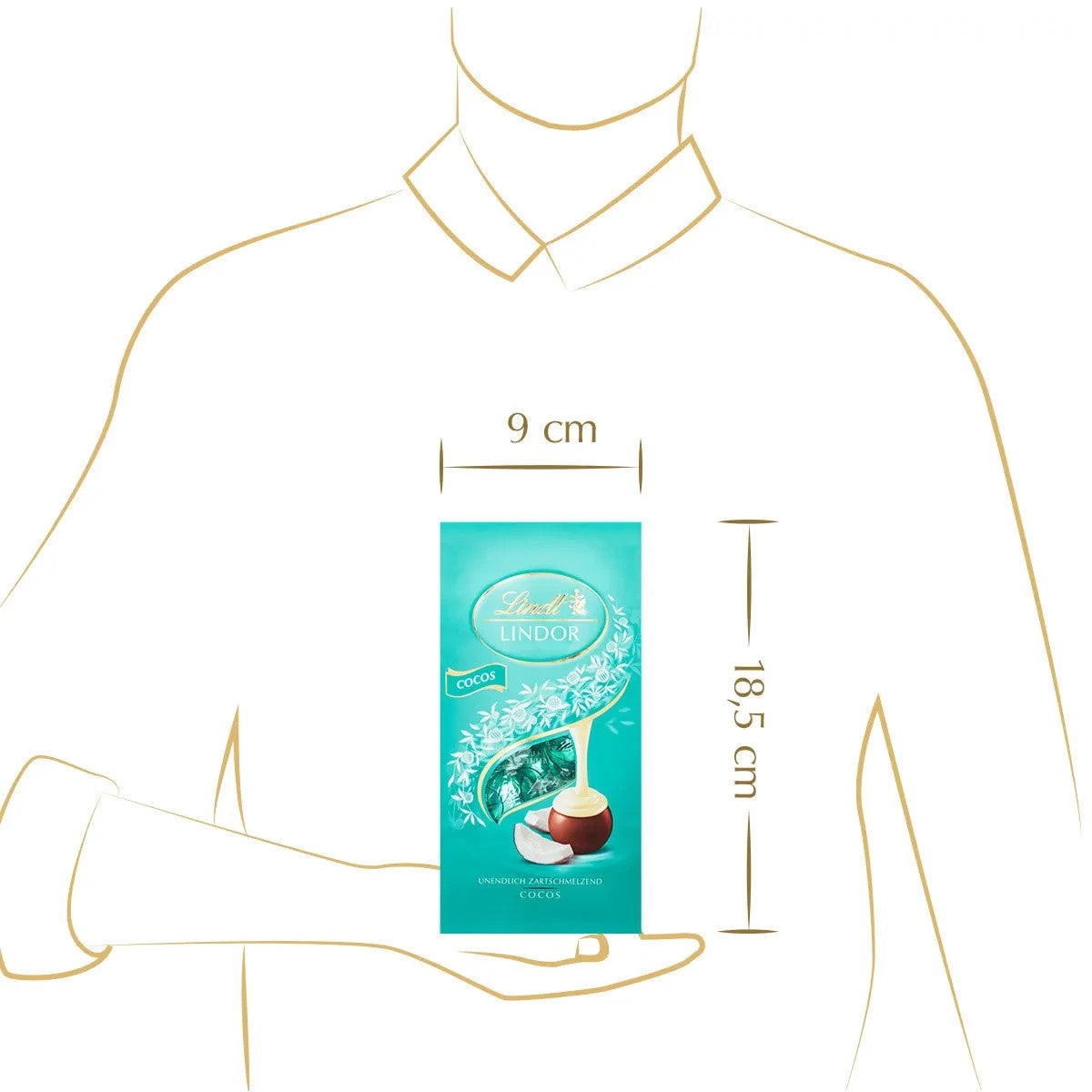 Lindt Lindor Kugeln Cocos Milchschokolade Kokos Füllung, 136g