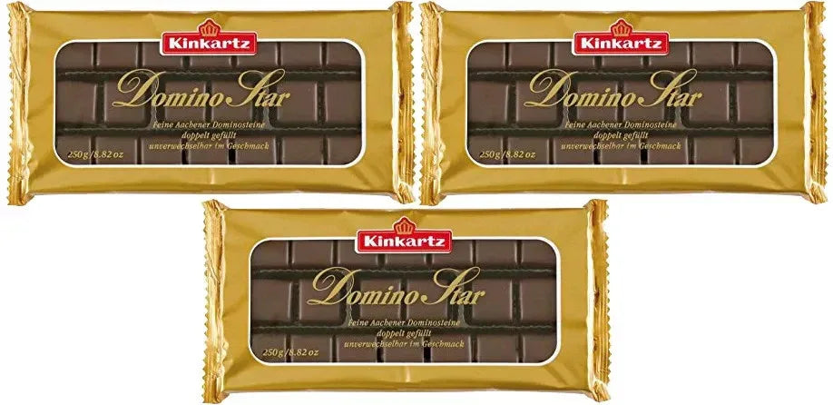 Kinkartz Aachener Dominosteine Zartbitter 3x250g ,750g Domino Star - Schokobote.de