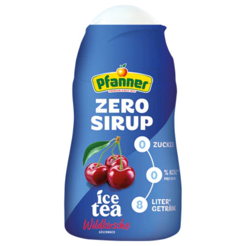 Pfanner Eistee Sirup Zero 1:140 Zitrone Holunder Pfirsich Wildkirsche 57ml