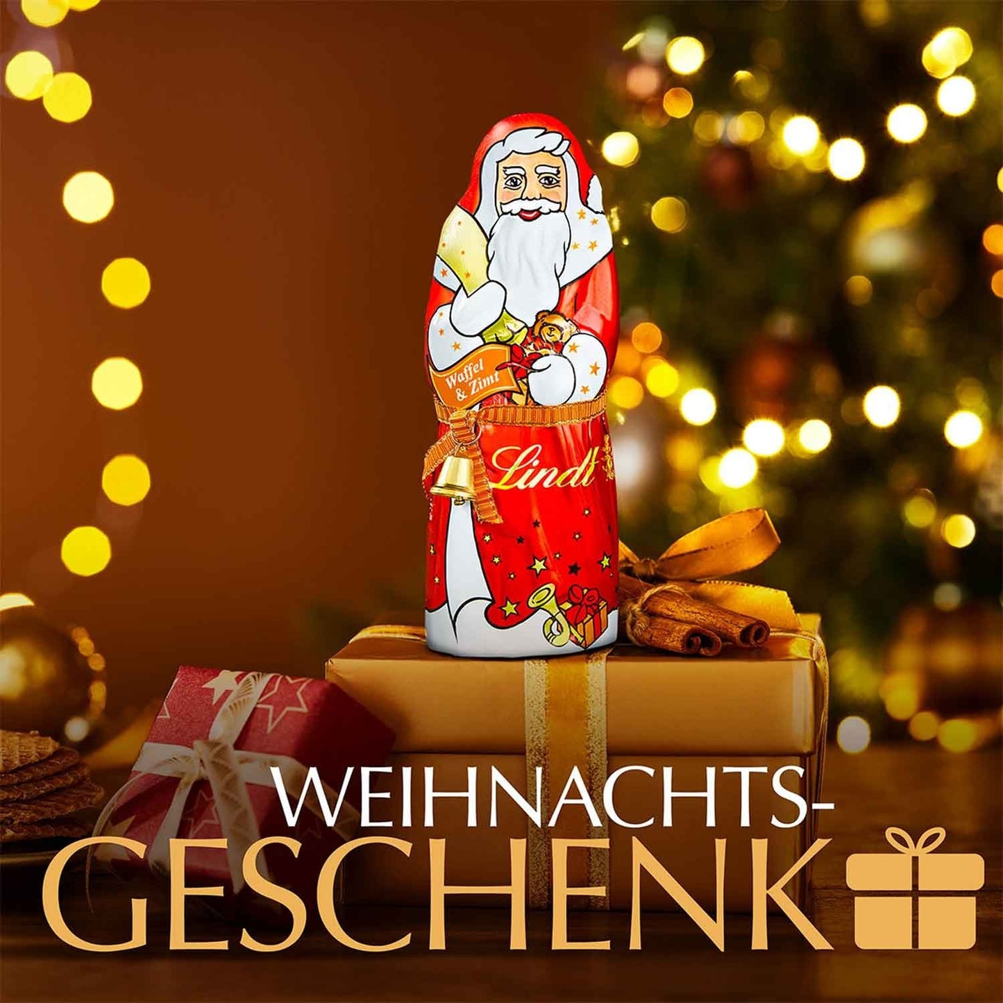 Lindt Weihnachtsmann Waffel & Zimt 125g