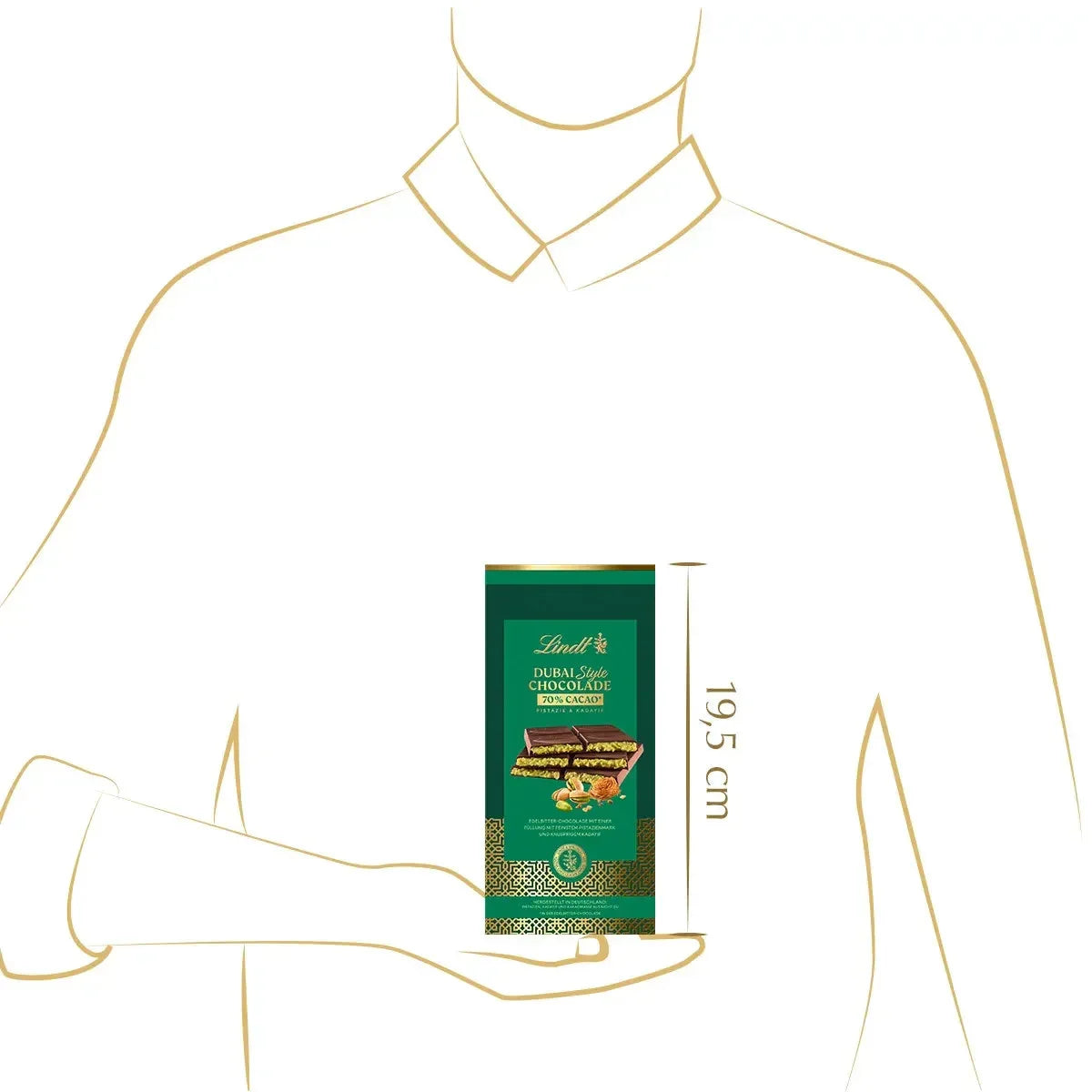 Lindt Dubai Style Chocolade Dunkel, 145g - Schokobote.de