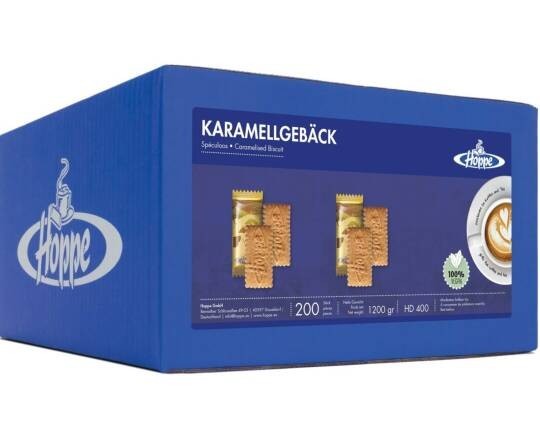 Hoppe Karamell gebäck Kekse einzeln verpackt 200 Stück 1200g HD400
