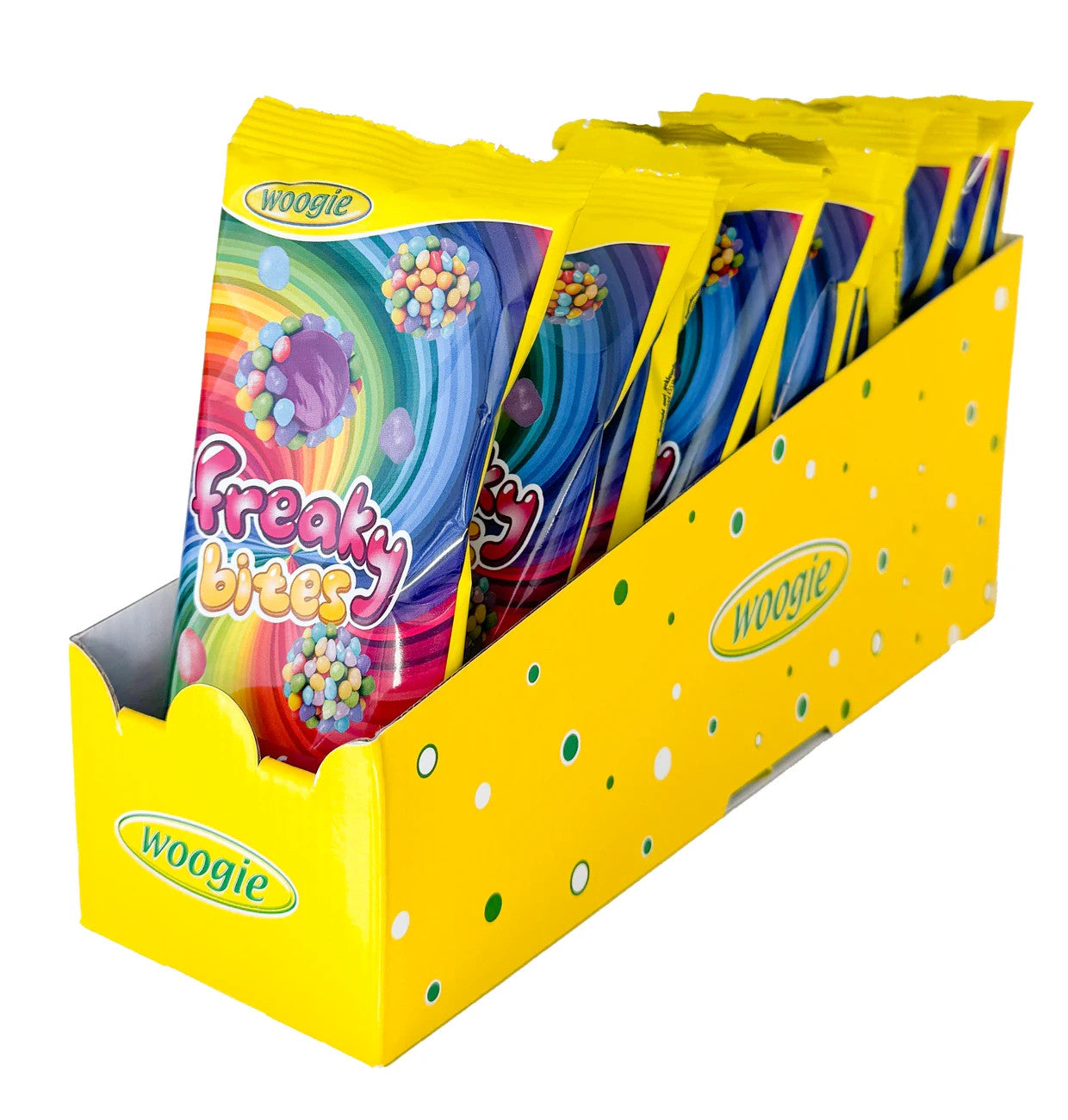 Woogie Freaky Bites Erdbeer Fruchtgummi mit Zuckerperlen 2x 60g